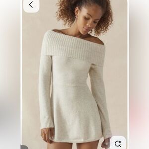 Urban Outfitters Blake Knit Off-The-Shoulder Mini Dress NWOT